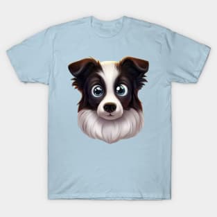 Captivating Border Collie Profile T-Shirt